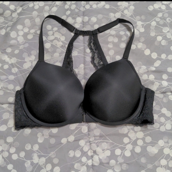 SOLD Torrid Front Close Racerback Push-up Bra 38DD Black - Picture 3 of 5